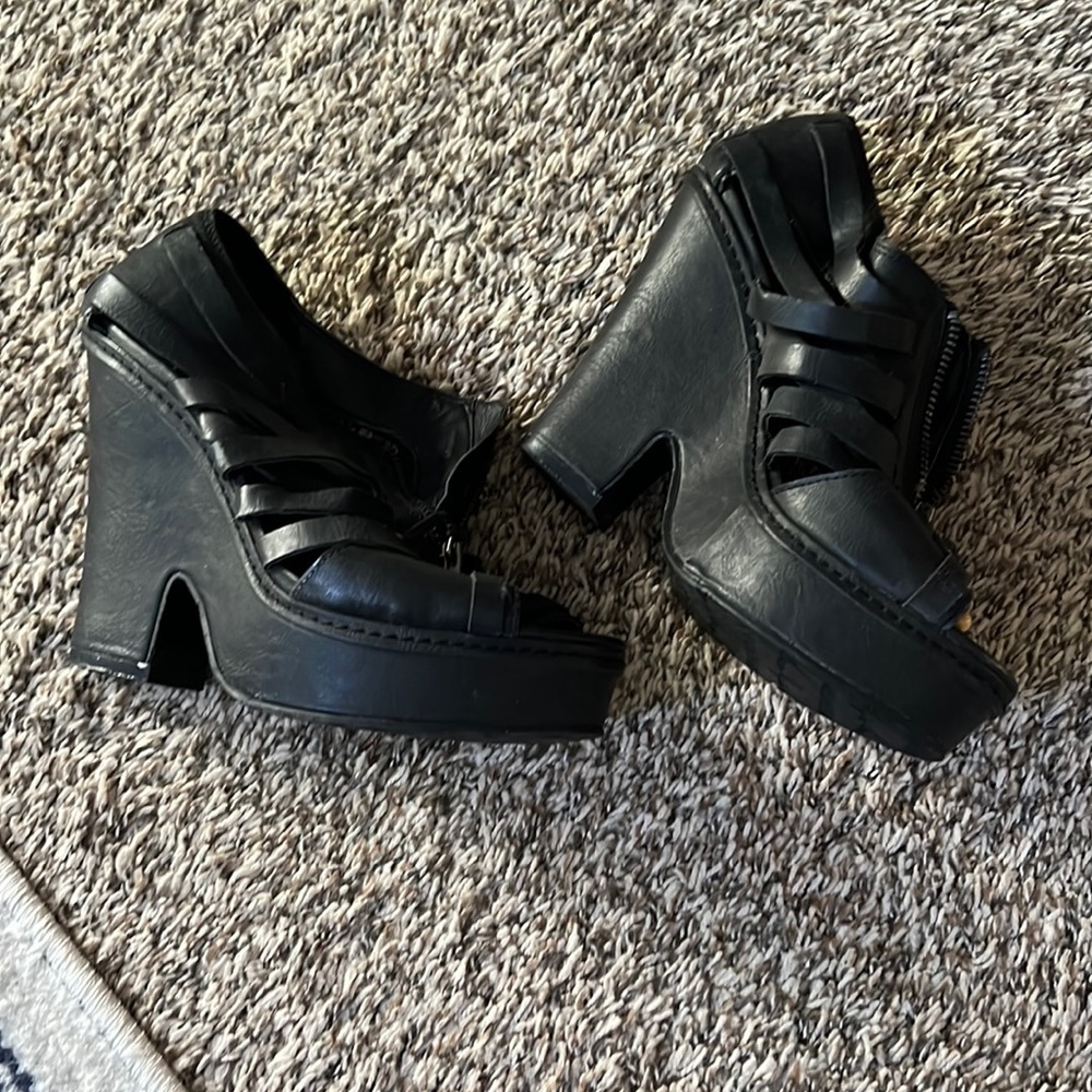 Strappy Black Platforms